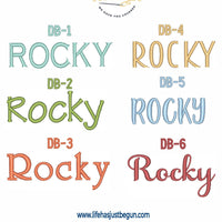 Font choices for dog bandanas - Life Has Just Begun