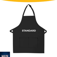 Black standard full length bib apron - Life Has Just Begun
