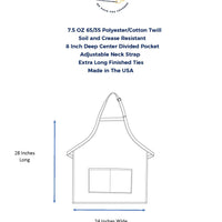 Apron specifications - Life Has Just Begun