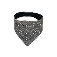 Geometric black and white print reverse dog bandana with snaps - Life Has Just Begun
