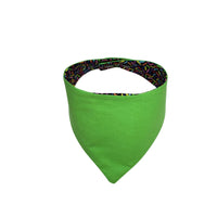 Lime green color dog bandana with snaps - Life Has Just Begun