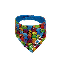 Personalized Happy Puppies embroidered dog bandana - Life Has Just Begun