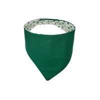 Reverse of small shamrock dog bandana with snaps - Life Has Just Begun