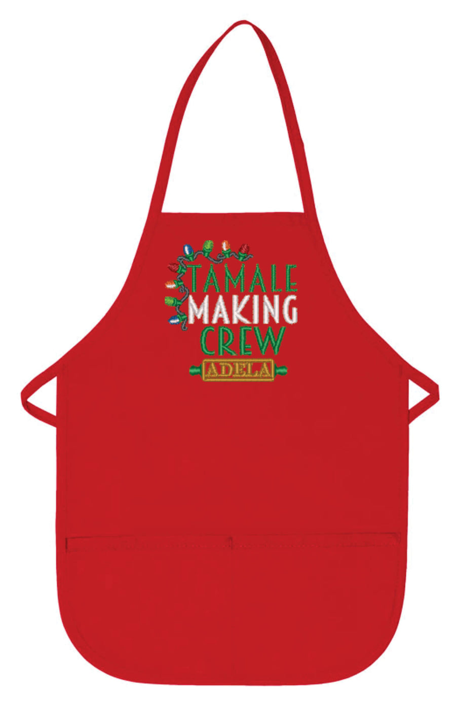 Personalized Child Tamale Making Crew Embroidered Christmas Apron. - Life Has Just Begun