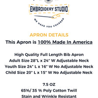 Apron Specifications - Life Has Just Begun