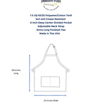 Apron Specifications - Life Has Just Begun