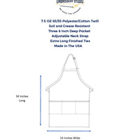 Apron specifications - Life Has Just Begun