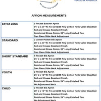 Apron specifications - Life Has Just Begun