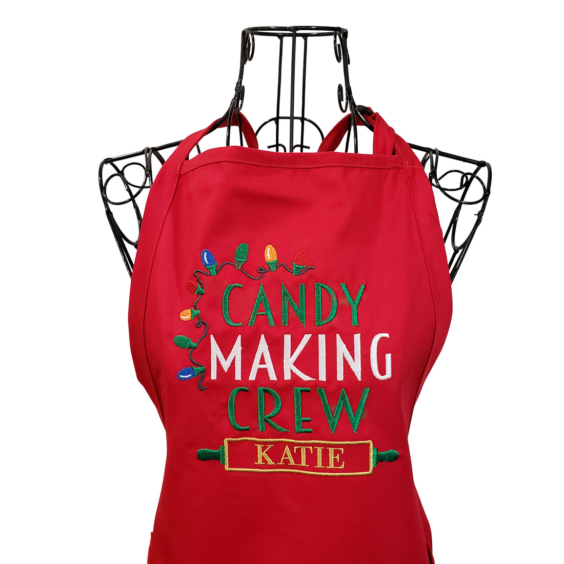 Personalized Candy Making Crew Embroidered Christmas Apron for the family. - Life Has Just Begun