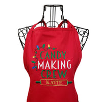 Personalized Candy Making Crew Embroidered Christmas Apron for the family. - Life Has Just Begun