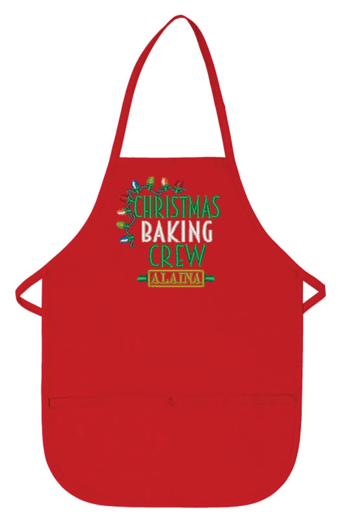 Custom Child Christmas Baking Crew embroidered apron - Life Has Just Begun