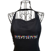 Black Friendsgiving embroidered apron for women. - Life Has Just Begun