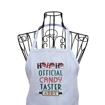 Custom Official Candy Taster embroidered apron - Life Has Just Begun