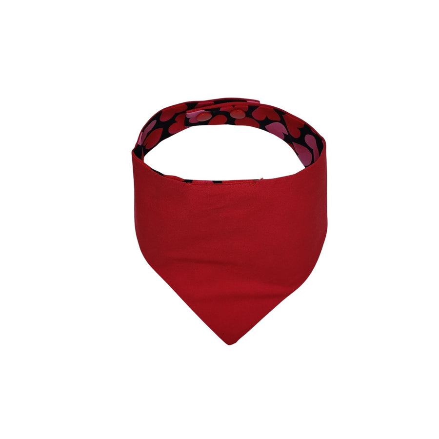 Red reversible dog bandana - Life Has Just Begun