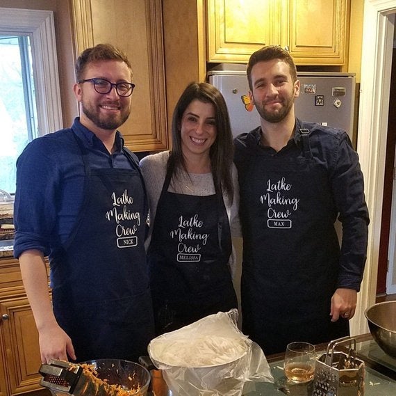 Personalized Latke Personalized Hanukkah Apron - Life Has Just Begun