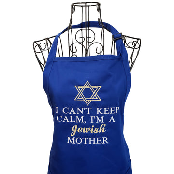 Funny Jewish mother embroidered apron - Life Has Just Begun