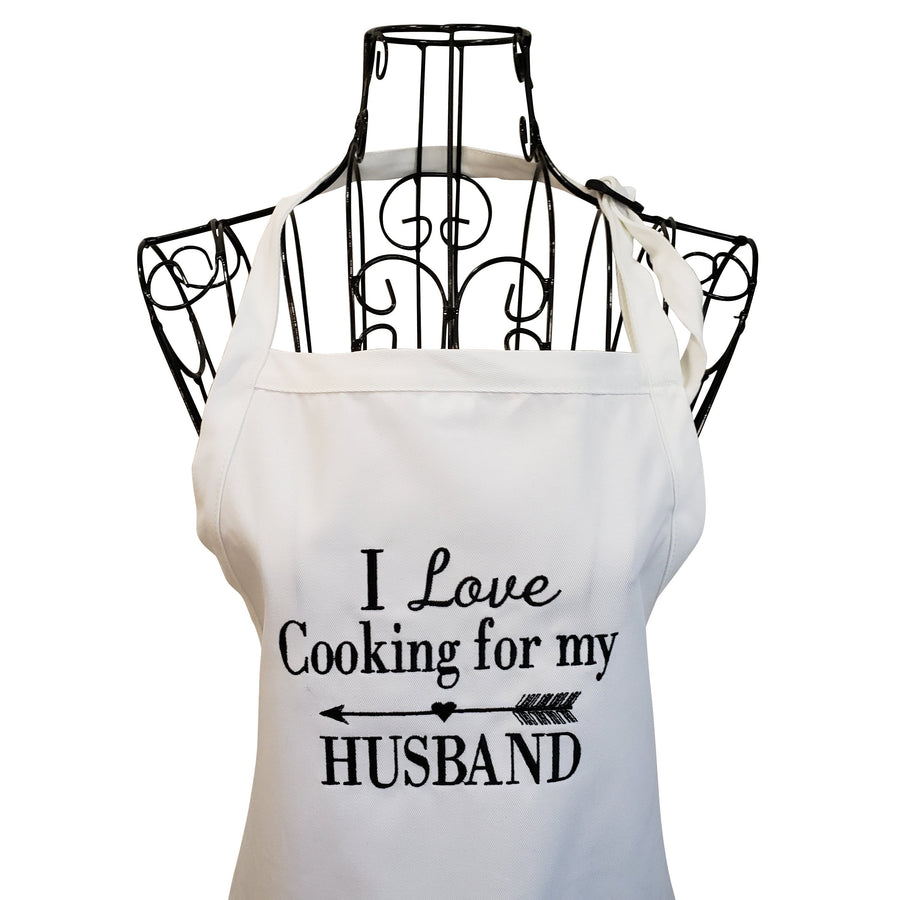Husband embroidered apron - Life Has Just Begun