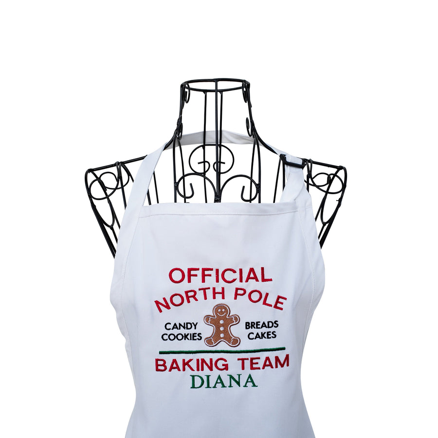 Personalized North Pole Baking Team Embroidered Christmas Apron - Life Has Just Begun