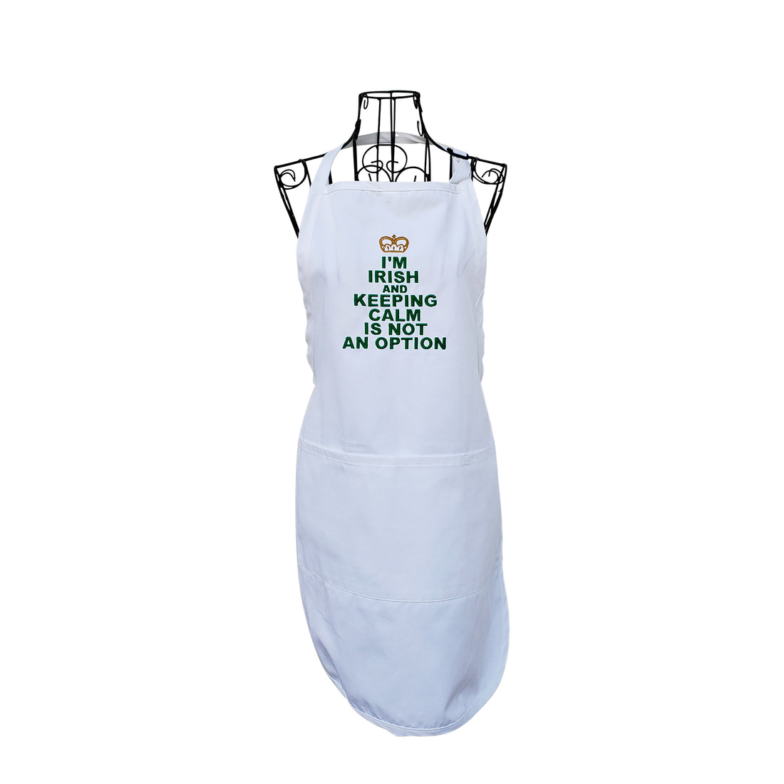 Funny Irish embroidered apron- Life Has Just Begun