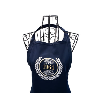 Personalized Embroidered Aged To Perfection Apron - Life Has Just Begun