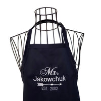 Personalized Couples embroidered aprons - Life Has Just Begun