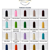 Personalized aprons thread colors - Life Has Just Begun