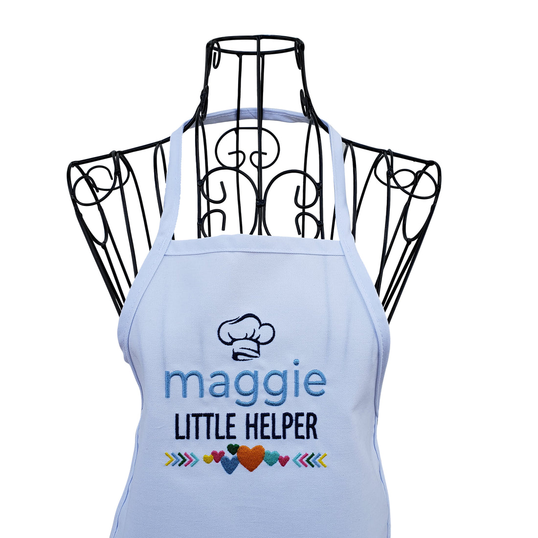 personalized aprons personalized with a photo and the saying Jamie World's  Best Mom in purple and white