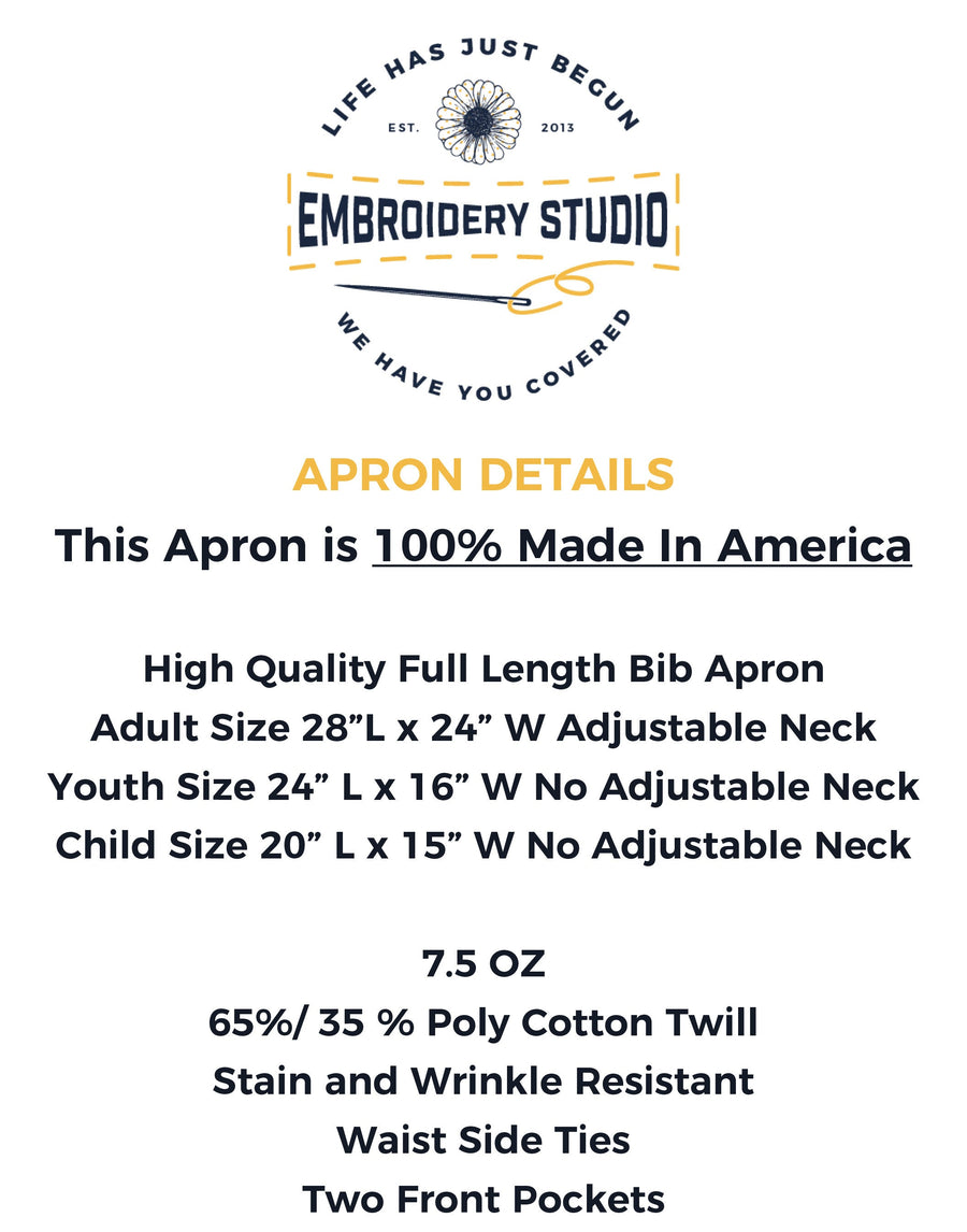 Apron details - Life Has Just Begun