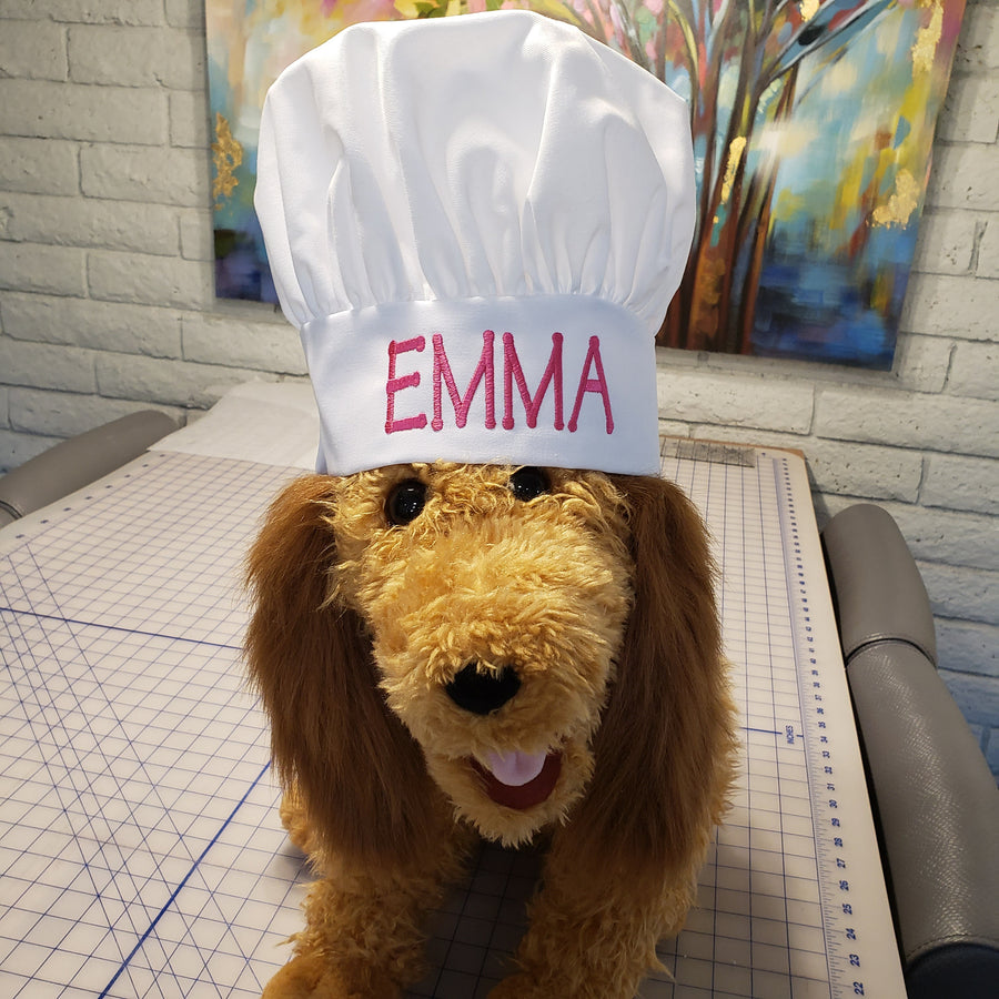 Kids Personalized Chef Hat, Custom Embroidered Youth Chef Hat, Chef Party Hat